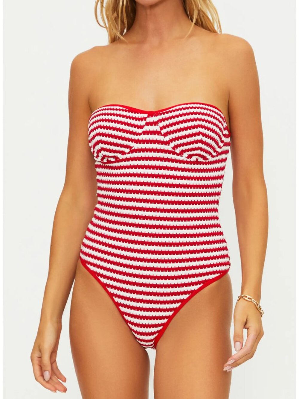 Beach Riot Hayes  One Piece  Crimson Stripe small  Straps NOT included NEW